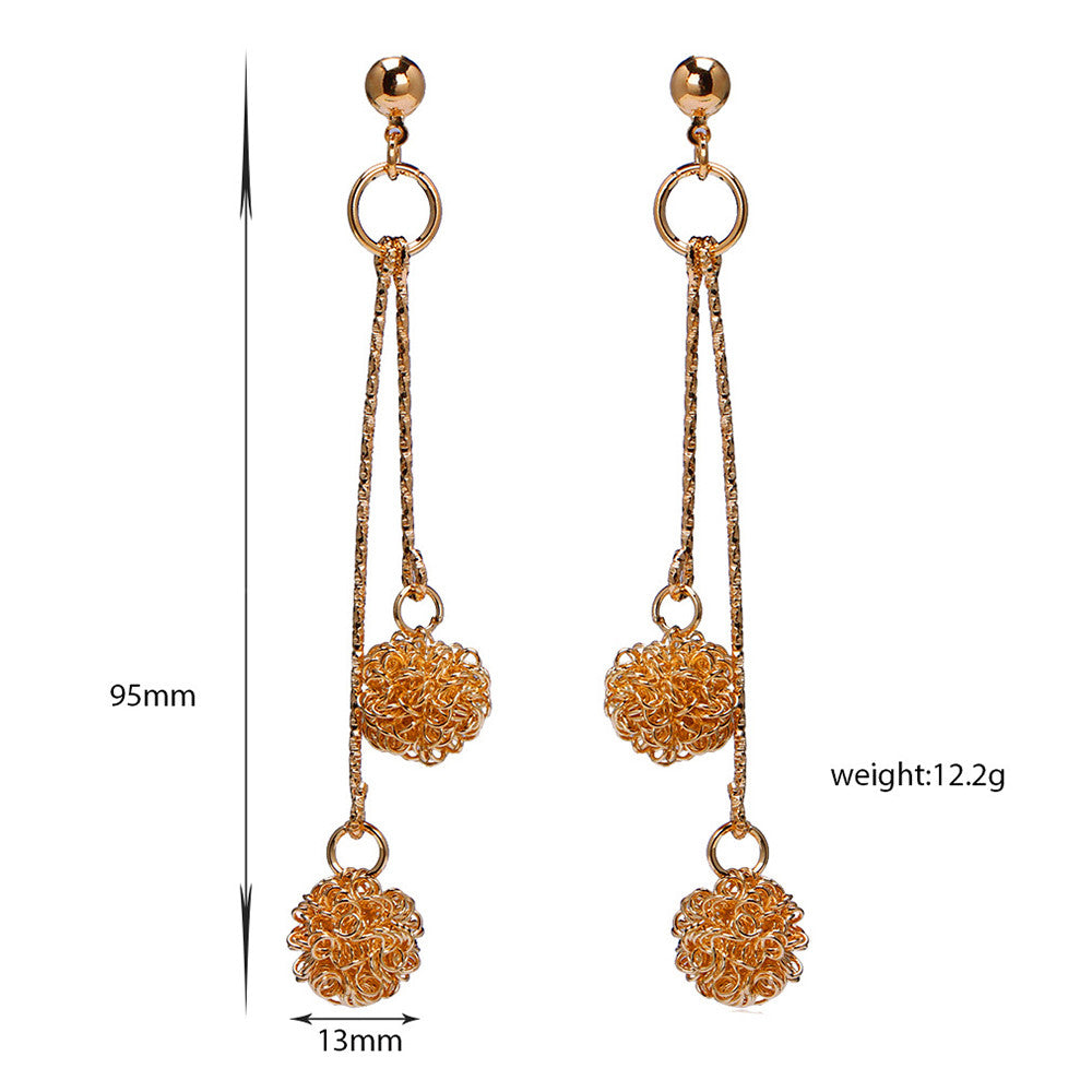 Extraodinary Exaggerated Earrings 18K Gold Galvanized - Mega Save Wholesale & Retail - 4