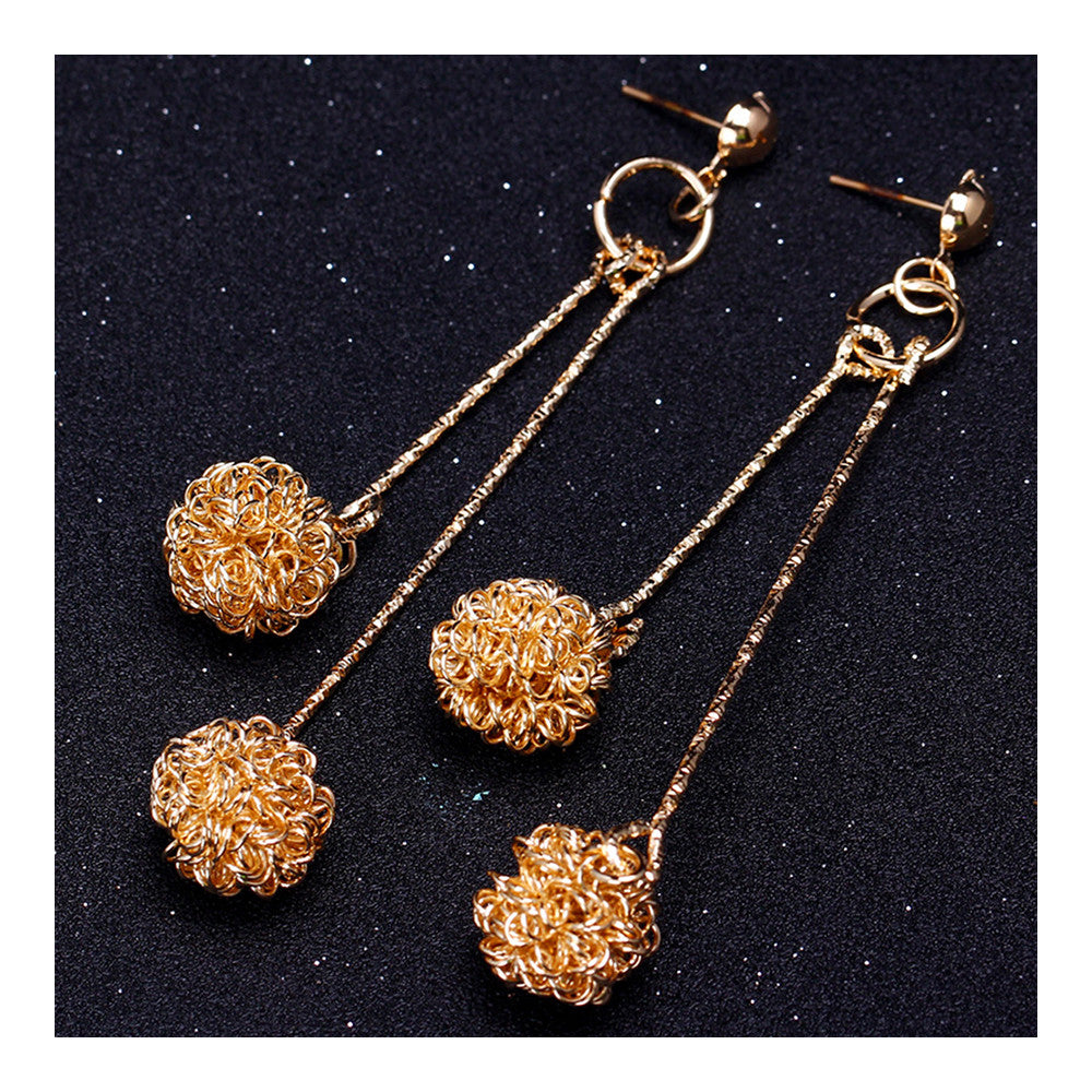 Extraodinary Exaggerated Earrings 18K Gold Galvanized - Mega Save Wholesale & Retail - 2