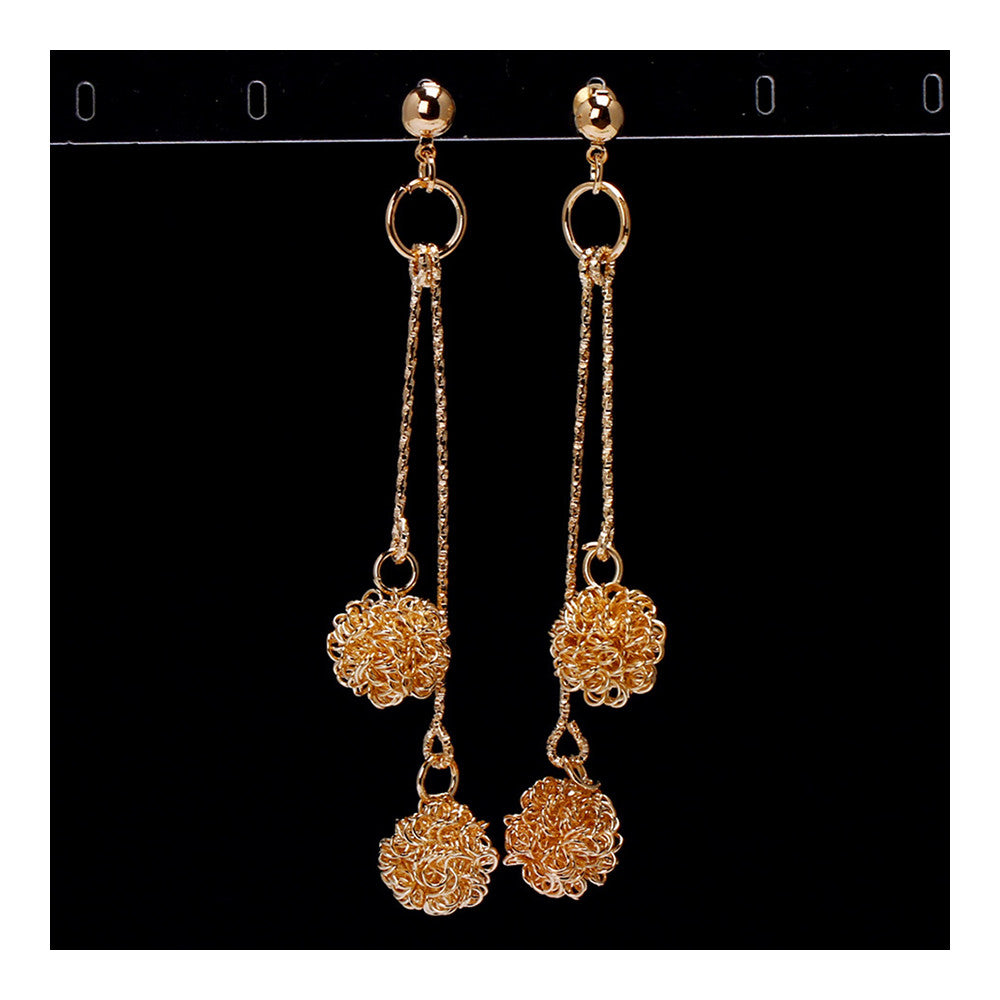 Extraodinary Exaggerated Earrings 18K Gold Galvanized - Mega Save Wholesale & Retail - 3