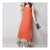 Cotton&Flax Dress Loose Vest Skirt   orange  M - Mega Save Wholesale & Retail - 1