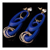 Exaggerated Earrings Stylish Double-layer Blue Circles - Mega Save Wholesale & Retail - 2