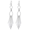 Long Earrings Tassel Silver Galvanized - Mega Save Wholesale & Retail - 1