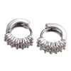 Earrings 925 Pure Silver Double Row - Mega Save Wholesale & Retail - 1