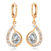 Fake Gold Earrings 18K    gold plated white zircon - Mega Save Wholesale & Retail - 1