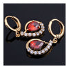Fake Gold Earrings 18K     gold plated red zircon - Mega Save Wholesale & Retail - 2