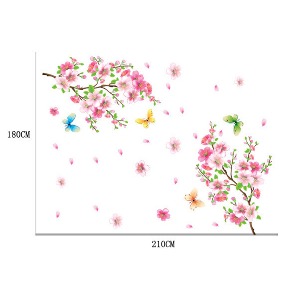 Peach Flower Wallpaper Wall Sticker Removeable - Mega Save Wholesale & Retail - 3