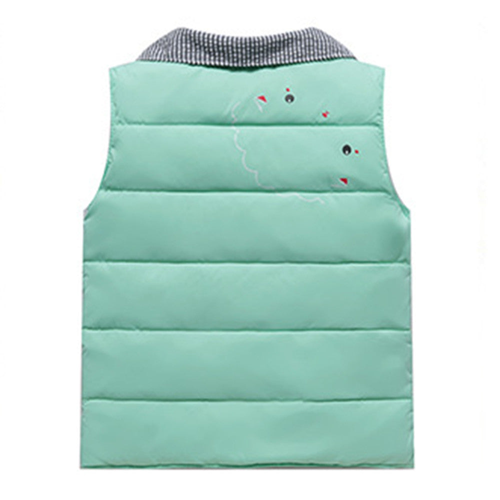 Woman Down Coat Vest Thick Waistcoat Children Garments   fruit green    100cm - Mega Save Wholesale & Retail - 3