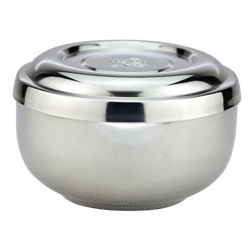 Wholesale exported to South Korea stainless steel double bowl stainless steel bowl with lid lidded bowl bowl cute Korean rice bowl - Mega Save Wholesale & Retail - 1