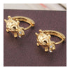 Earrings Cute Little Tortoise 18K Gold Galvanized Zircon - Mega Save Wholesale & Retail - 2