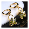Earrings Five-pointed Star Big Zircon   gold plated green zircon - Mega Save Wholesale & Retail - 2