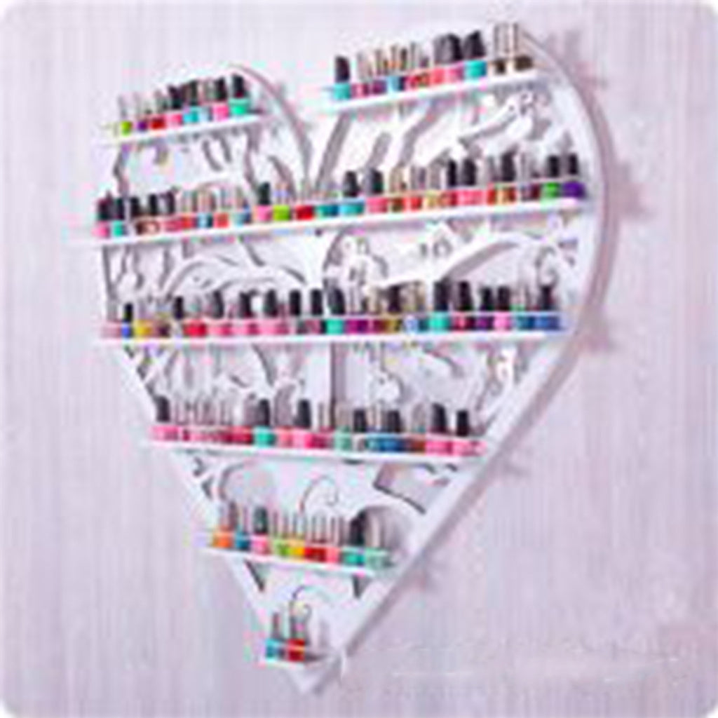 Kleinwort Iron multilayer polish rack creative heart-shaped perfume rouge cosmetic display rack - Mega Save Wholesale & Retail - 2