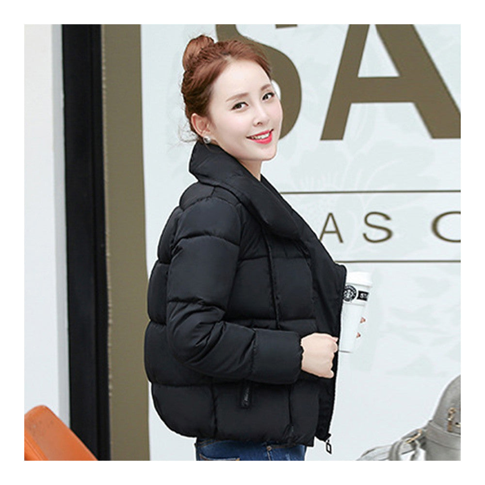 Winter Short Down Coat Woman Thick Warm Fashionable   black   M - Mega Save Wholesale & Retail - 2