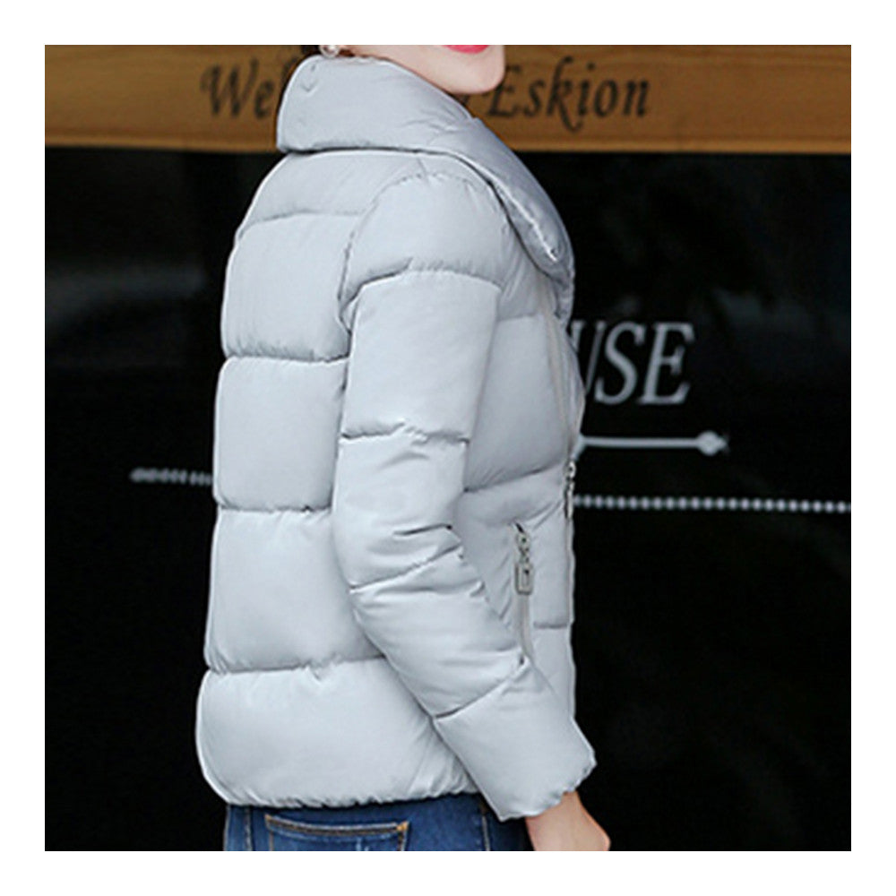 Winter Short Down Coat Woman Thick Warm Fashionable   grey   M - Mega Save Wholesale & Retail - 5