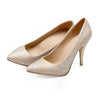 Women Shoes Pointed High Heel Thin Shoes  apricot