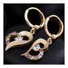 Love Heart Zircon Earrings    gold plated colorful zircon - Mega Save Wholesale & Retail - 2