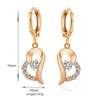 Love Heart Zircon Earrings    gold plated colorful zircon - Mega Save Wholesale & Retail - 4