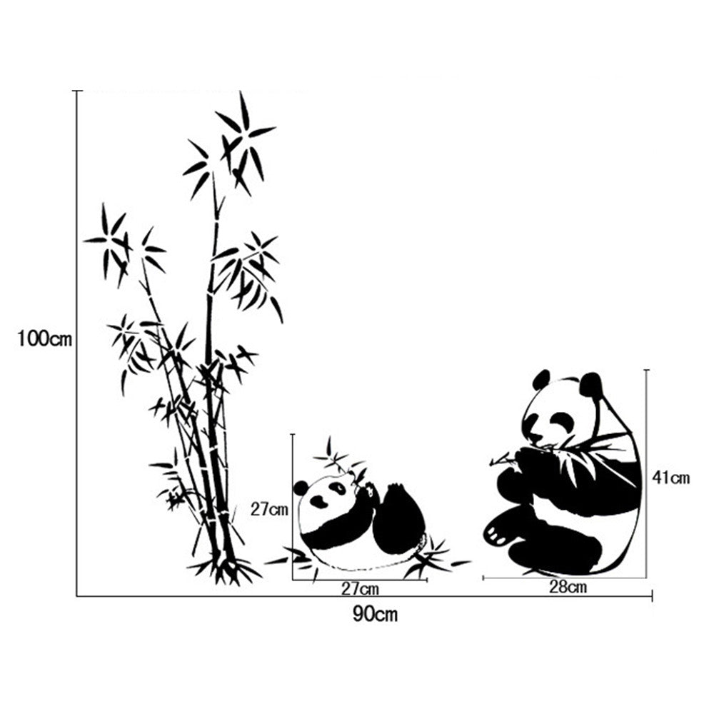 Panda Bamboo Wallpaper Wall Sticker Creative - Mega Save Wholesale & Retail - 3