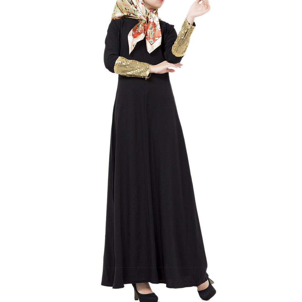 Middle East Muslim Garments Dress   black   M