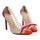 Transparent Dot Rivet Bowknot Pointed High Heel Thin Shoes   orange
