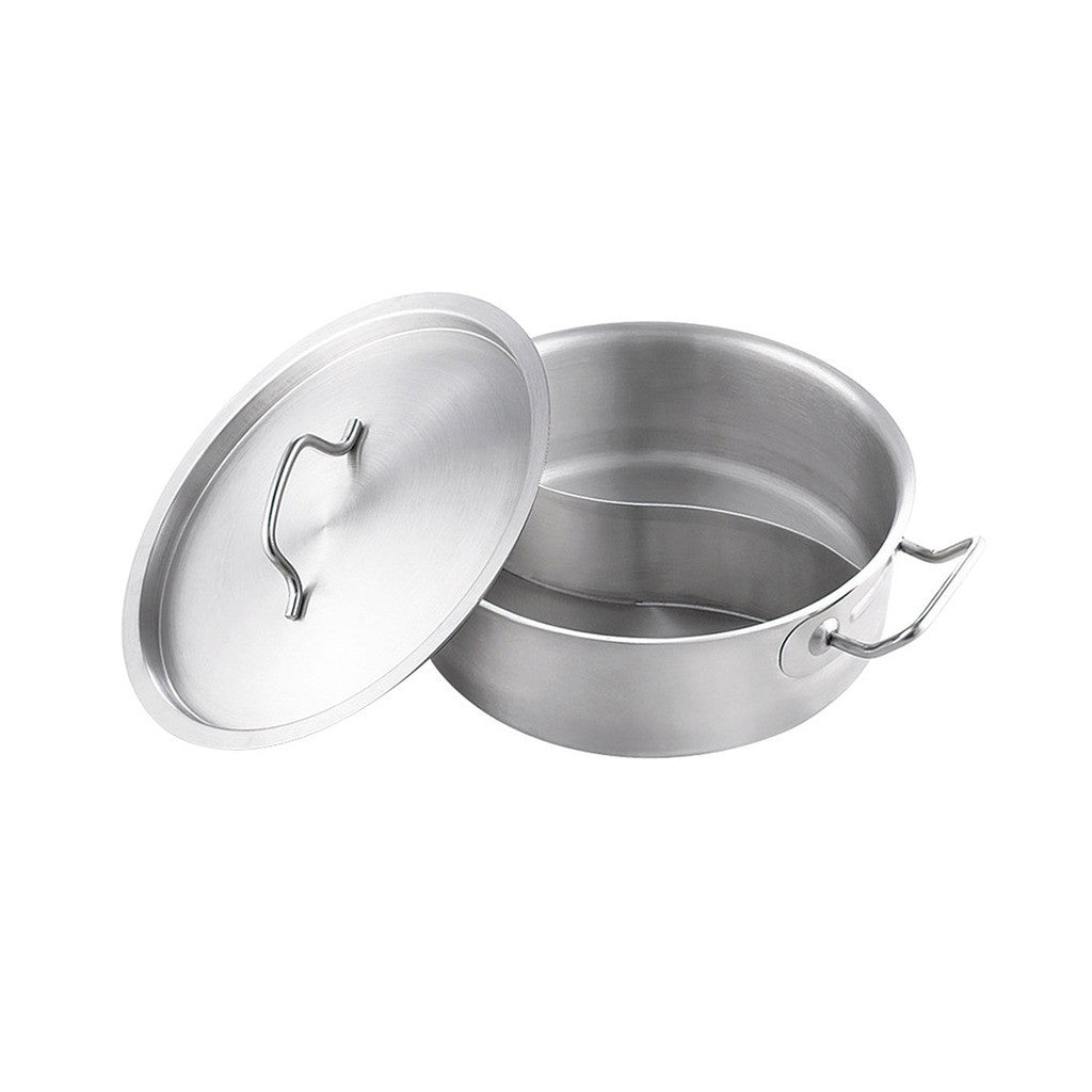 Double bottom bunk binaural duck hot pot pot bottom soup pot soup pot composite gas / electric stove applicable 03   350*140 - Mega Save Wholesale & Retail - 1