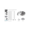 Double bottom bunk binaural duck hot pot pot bottom soup pot soup pot composite gas / electric stove applicable 03   350*140 - Mega Save Wholesale & Retail - 5