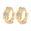 Love Heart Fake Gold Galvanized Zircon Earrings - Mega Save Wholesale & Retail - 1