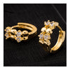 Love Heart Fake Gold Galvanized Zircon Earrings - Mega Save Wholesale & Retail - 2