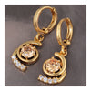 18K Gold Galvanized Zircon Earrings   champagne - Mega Save Wholesale & Retail - 2