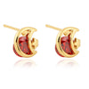 Moon Star Zircon Ear Studs    red - Mega Save Wholesale & Retail - 1