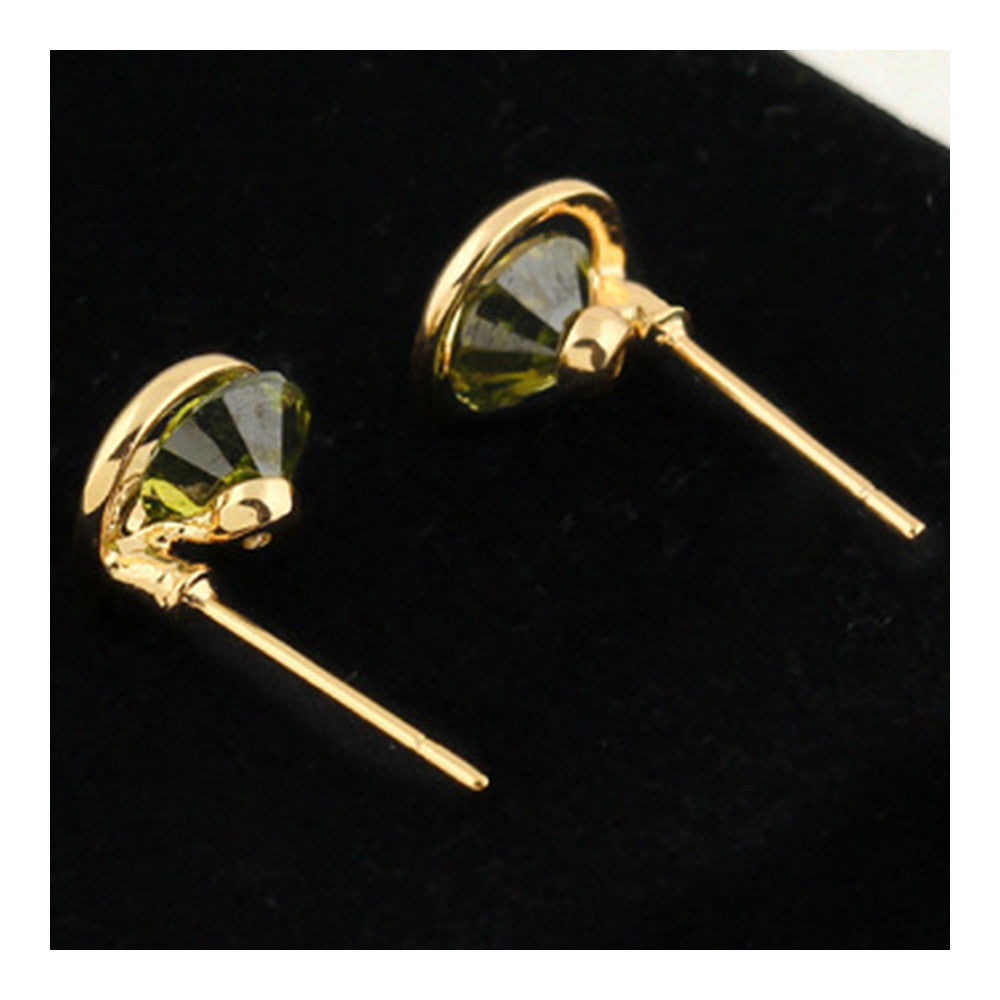 Moon Star Zircon Ear Studs   green - Mega Save Wholesale & Retail - 2