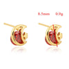 Moon Star Zircon Ear Studs    red - Mega Save Wholesale & Retail - 3