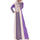 Arabian Robe Middle East Muslim Long Dress    purple   M