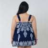 Fat Large Swimsuit Swimwear Bathing Suit Printing Skirt Type  navy - Mega Save Wholesale & Retail - 2