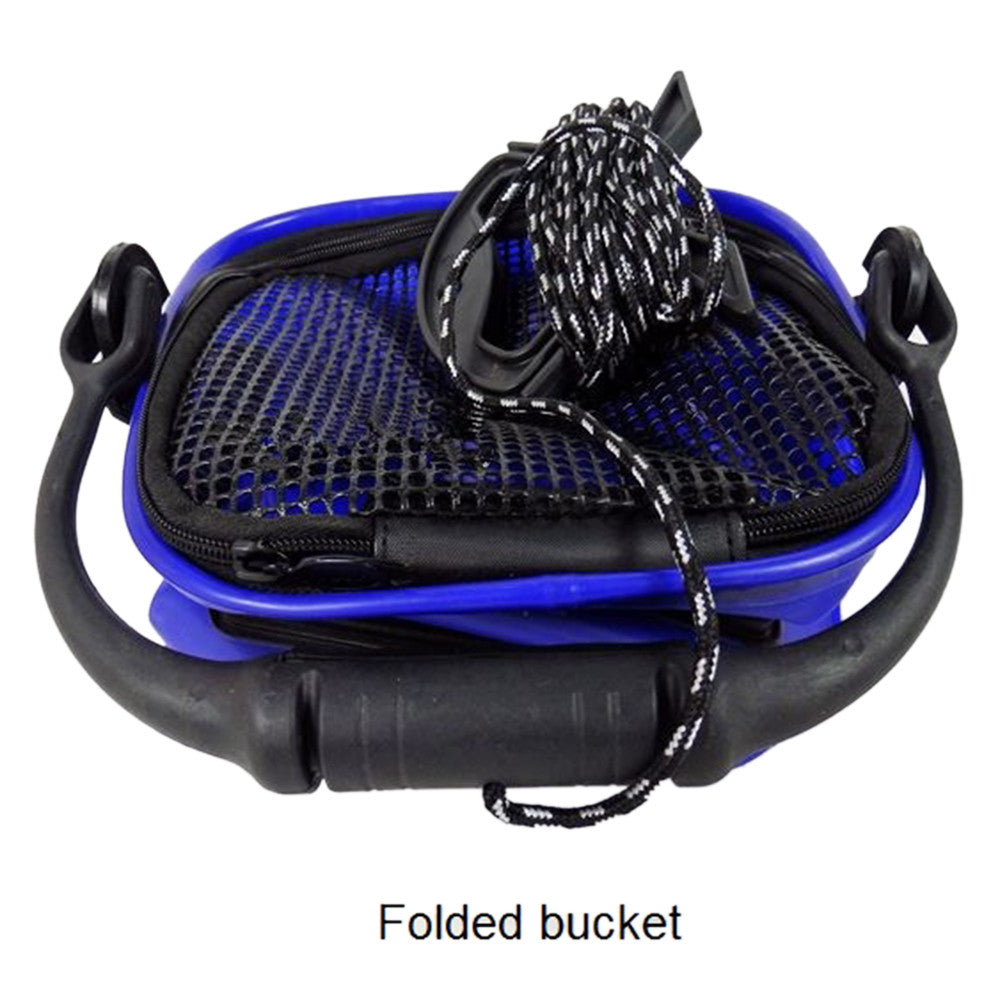 Yujia network port Tisheng EVA fishing bucket hit the road sub boat fishing folding bucket to mention buckets gear play nest barrel     20x20cm - Mega Save Wholesale & Retail - 2
