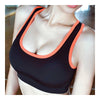 Dry Fast Woman Shockproof Running Vest Wireless Yoga Bra   black   S