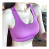 Dry Fast Woman Shockproof Running Vest Wireless Yoga Bra   purple   S