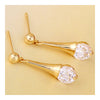 Boutique Zircon Ear Studs   gold plated white zircon - Mega Save Wholesale & Retail - 2