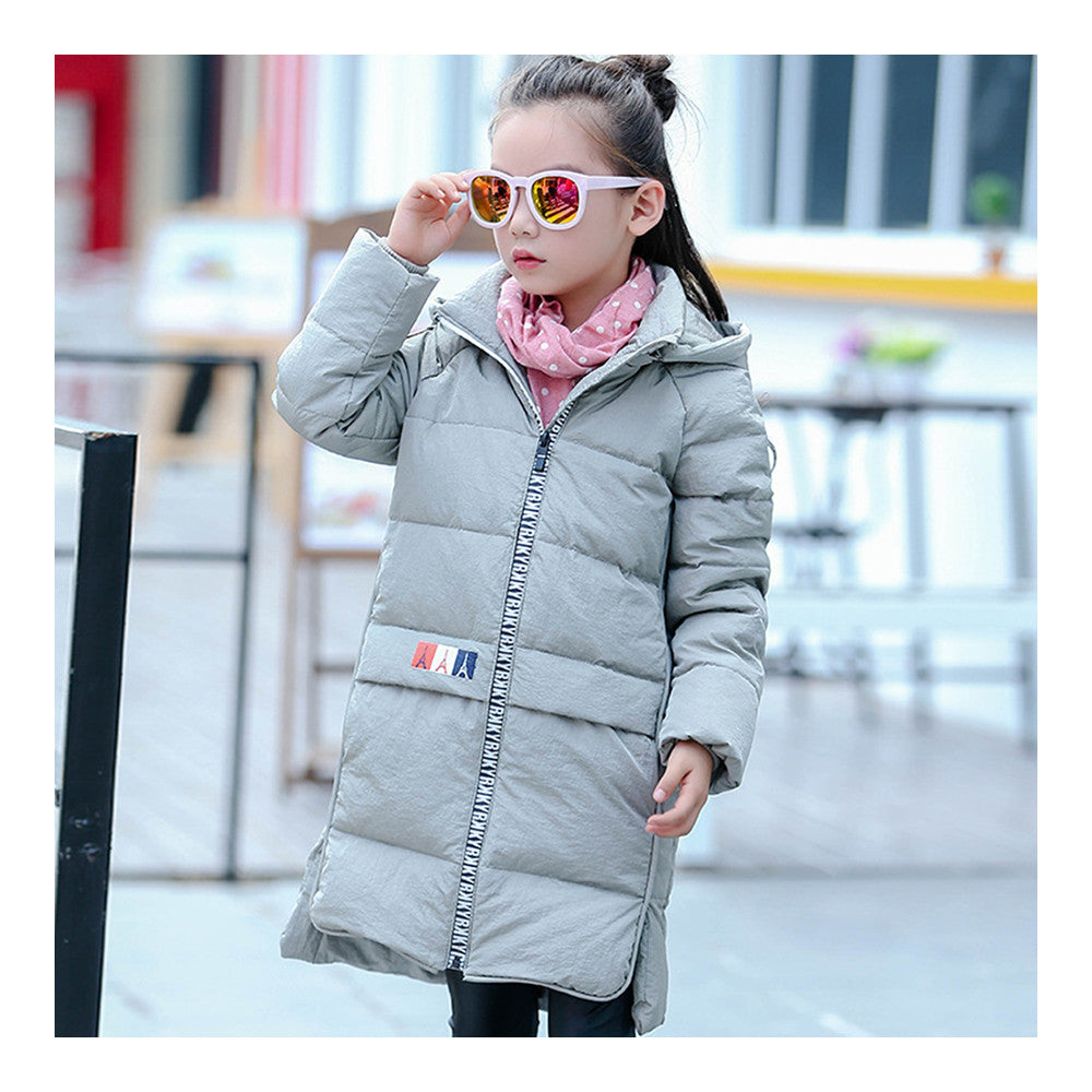 Winter Boy Girl Children Garment Long Down Coat   grey   120cm - Mega Save Wholesale & Retail - 3