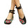 Vintage Chinese Embroidered Flat Ballet Ballerina Cotton Mary Jane Casual Shoes for Women in Black Floral Design - Mega Save Wholesale & Retail - 1