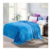 Clipped Pattern Blanket Bedding Throw Fleece Super Soft Warm Value sky blue - Mega Save Wholesale & Retail