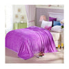 Clipped Pattern Blanket Bedding Throw Fleece Super Soft Warm Value purple - Mega Save Wholesale & Retail