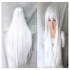 Women Fashion 100CM/39" Long straight Cosplay Fashion Wig heat resistant resistant Hair Full Wigs  White - Mega Save Wholesale & Retail