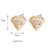 Diamond Shape Earrings    red - Mega Save Wholesale & Retail - 3