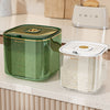 Kitchen Food Storage Box Containers Rice Bucket Insect and Moisture-proof Sealing Food Grade Flour Cereal Dog Food Storage Tank White-10kg