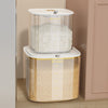 Kitchen Food Storage Box Containers Rice Bucket Insect and Moisture-proof Sealing Food Grade Flour Cereal Dog Food Storage Tank White-10kg