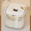 Kitchen Food Storage Box Containers Rice Bucket Insect and Moisture-proof Sealing Food Grade Flour Cereal Dog Food Storage Tank White-10kg