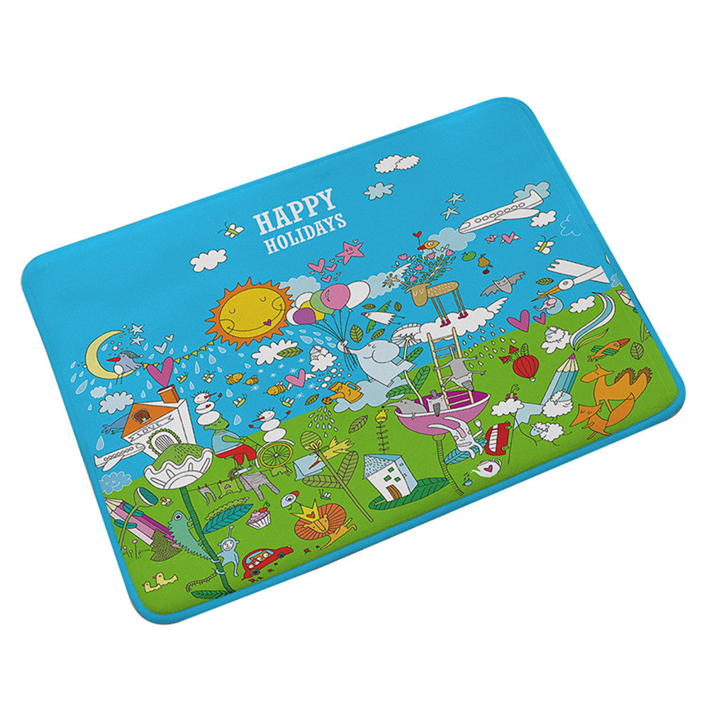 Flannel Carpet Non-slip Door Foot Mat   004 - Mega Save Wholesale & Retail