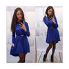 Spring Woman Attire Temperament Swallow Tail Dress UZ0255   blue - Mega Save Wholesale & Retail - 1