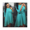 Spring Woman Attire Temperament Swallow Tail Dress UZ0255   sky blue - Mega Save Wholesale & Retail - 1