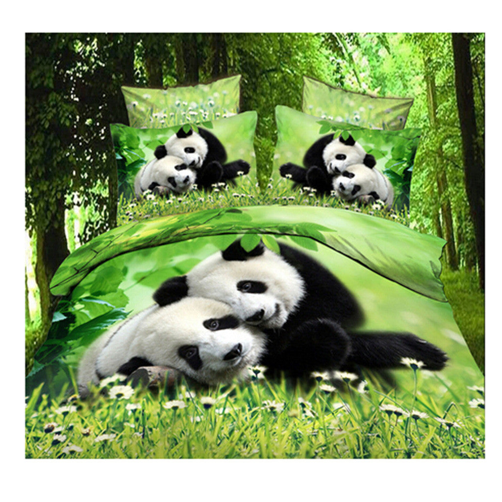 3D Queen King Size Bed Quilt/Duvet Sheet Cover Cotton reactive printing 4pcs 1.5M bed 18 - Mega Save Wholesale & Retail